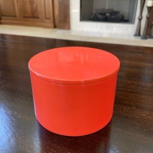 Small Round Orange Laquered Box